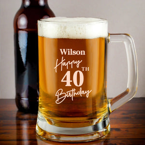 EDSG Personalised Pint Glass  Beer Mug