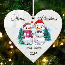 Load image into Gallery viewer, Custom Xmas Tree Bauble for Family 2024 Christmas Decorations
