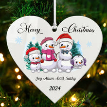 Load image into Gallery viewer, Custom Xmas Tree Bauble for Family 2024 Christmas Decorations
