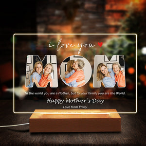 EDSG Personalised Photo Acrylic Plaque Night Light