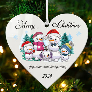 Custom Xmas Tree Bauble for Family 2024 Christmas Decorations