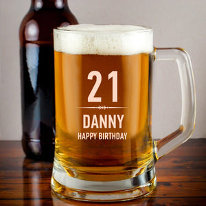 Personalised Pint Glass  Beer Mug Gift