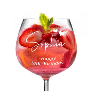 Personalised Gin Glass Engraved Cocktail Glass Gifts