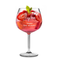 Load image into Gallery viewer, Personalised Gin Glass Engraved Cocktail Glass Gifts
