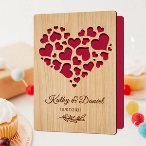 Personalised Wedding Cards with Any Name & Date