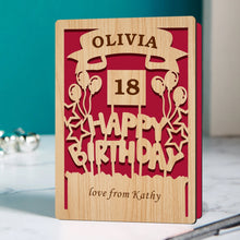 Load image into Gallery viewer, Personalised  Birthday Cards with Any Name &amp; Age
