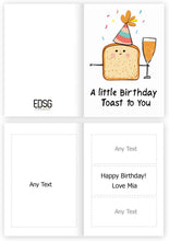 Load image into Gallery viewer, A Little Birthday Toast To you Card
