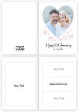 Load image into Gallery viewer, UK  Love Hearts  Happy Anniversary Card
