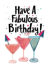 Load image into Gallery viewer, Cocktails Happy Birthday Card
