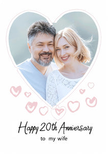 UK  Love Hearts  Happy Anniversary Card