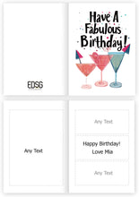 Load image into Gallery viewer, Cocktails Happy Birthday Card
