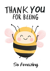 UK Bee-ing So Amazing Thanks You Card