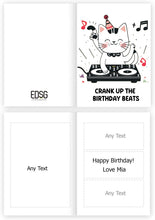 Load image into Gallery viewer, Funny  DJ Cat Birthday Card
