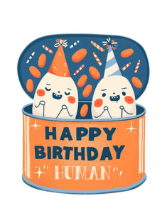 Human Bean Happy Birthday Cards