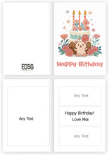 Load image into Gallery viewer, Floral Bear Happy Birthday Cake Card
