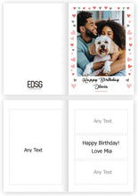 Load image into Gallery viewer, Personalised Photo Birthday Card With Heart
