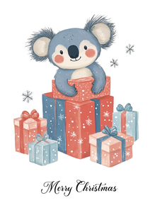 UK Australia Koala Christmas Card Gift