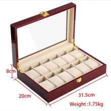 Load image into Gallery viewer, Personalised  Wooden Watch Box with Any Name Text (26 letters)
