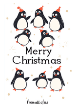 Load image into Gallery viewer, From All Of Us Penguin Christmas Card
