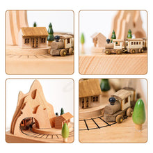 Load image into Gallery viewer, Personalised Music Box Custom Wooden Music Box Gifts with Moving Small Train
