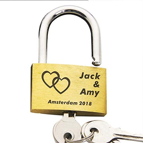Customized Initials Padlock Key Valentine's Day Love Lock