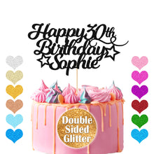 Load image into Gallery viewer, Happy Birthday Cake Topper With Any Name And Age
