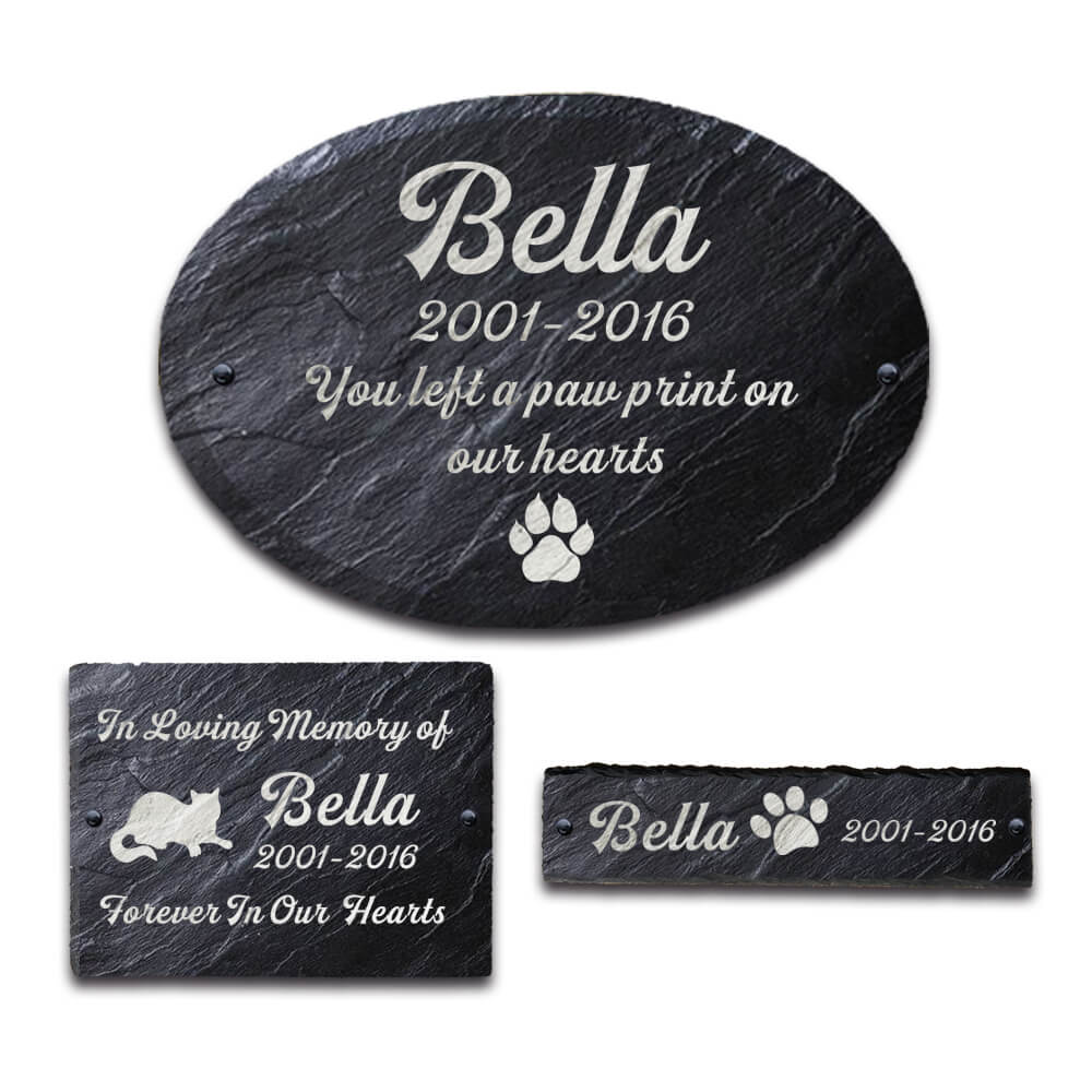 Slate pet memorial sales plaques